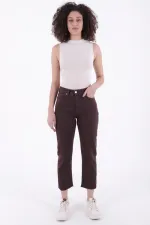 Dikişsiz Paça Mom Fit Kot Pantolon  764-78-(32-34-3)