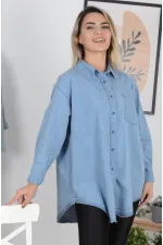 Oversize Kot Gömlek 669-42-(S-L-5) Oversize Kot Gömlek 669-42-(S-L-5)