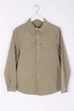 Denim Shirt with Snap Buttons 6013-74-(S-XL) Green