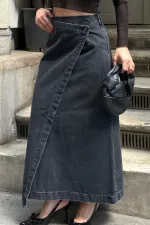 Kapaklı Uzun Boy Kot Etek 1941-23-(36-42-4)