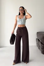 Lastikli Palazzo Pantolon HS708-78-(L-XXL) Lastikli Palazzo Pantolon HS708-78-(L-XXL)
