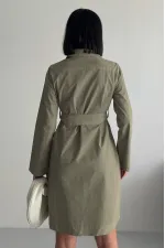 Düğmeli Uzun Gömlek Elbise 6102-74-(S-XL) Düğmeli Uzun Gömlek Elbise 6102-74-(S-XL)