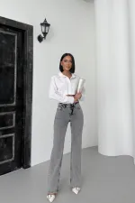 Yüksel Bel Straight Kot Pantolon 7033-40-(28-33)