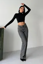 Argyle Patterned Jeans 7106-28-(26-31) Dark Blue Snow Denim Argyle Patterned Jeans 7106-28-(26-31) Dark Blue Snow Denim