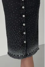 Taşlı Orta Boy Kot Etek 1088-23-(S-XL-6-2)