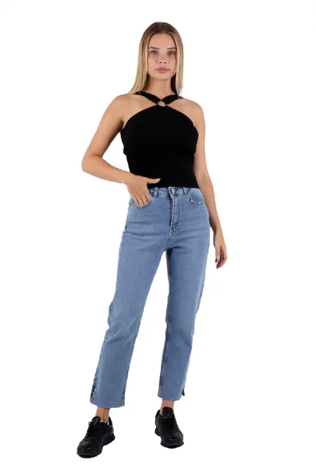 Yanılı Mom Kot Pantolon  1795-15-(28-33)