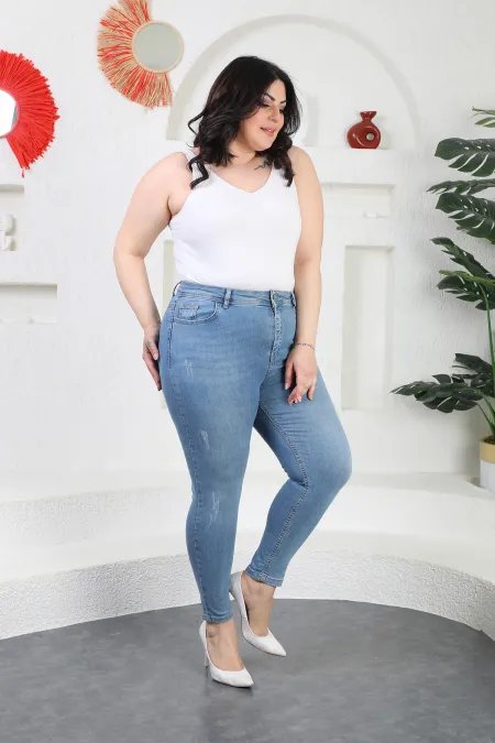 Yıpratmalı Kot Pantolon  519-15-(34-40)