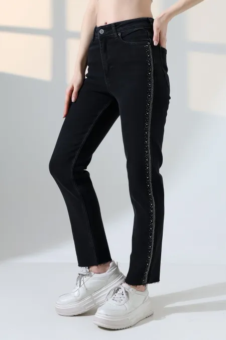 Side Embellished Jeans 7110-23-(26-31) Regular Anthracite Side Embellished Jeans 7110-23-(26-31) Regular Anthracite