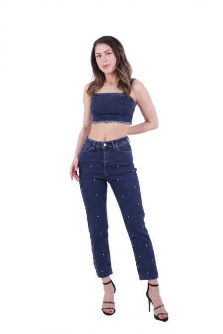 Droplu Mom Fit Pantolon  1724-26-(26-31)