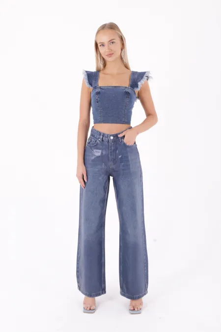 Bol Paça Relax Kot Pantolon  718-53-(26-31)