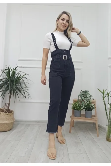 Beli Kemerli Salopet Tulum Kot Pantolon  327-23-(S-XL-6)