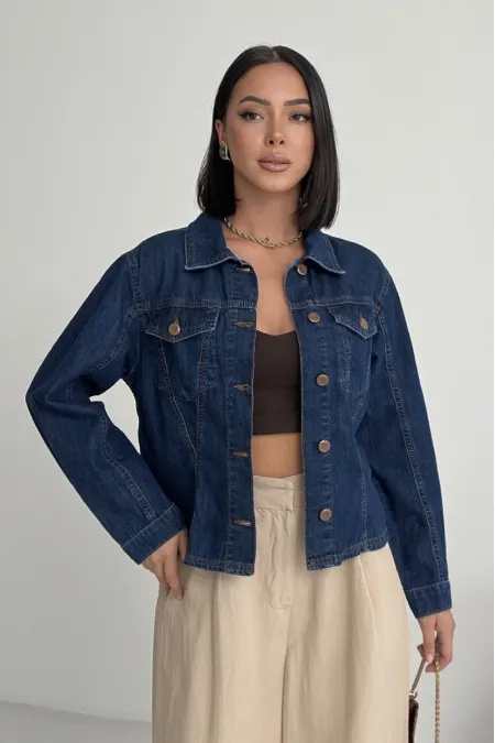 Dikiş Detaylı Kot Gömlek 6153-01-(S-XL) Dikiş Detaylı Kot Gömlek 6153-01-(S-XL)
