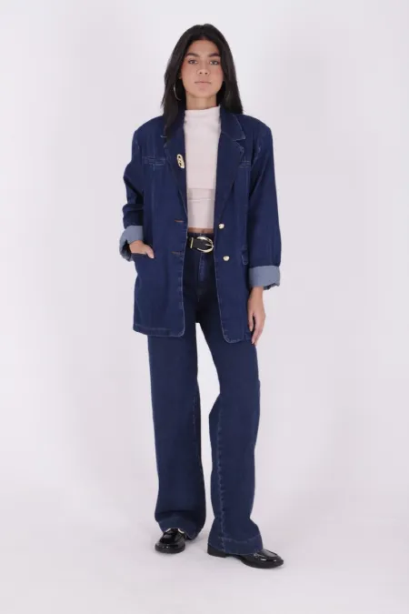 Double Breasted Buttoned Classic Blazer Jacket 6066-26-(S+L+4) Regular Dark Blue Double Breasted Buttoned Classic Blazer Jacket 6066-26-(S+L+4) Regular Dark Blue