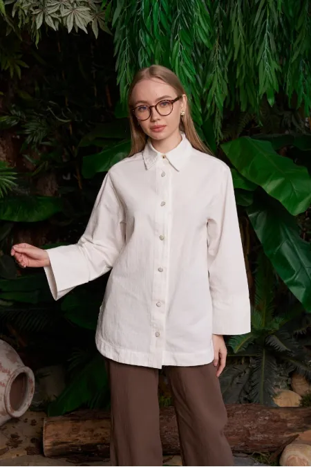 Oversize Keten Gömlek  HS601-51-(S-XL)