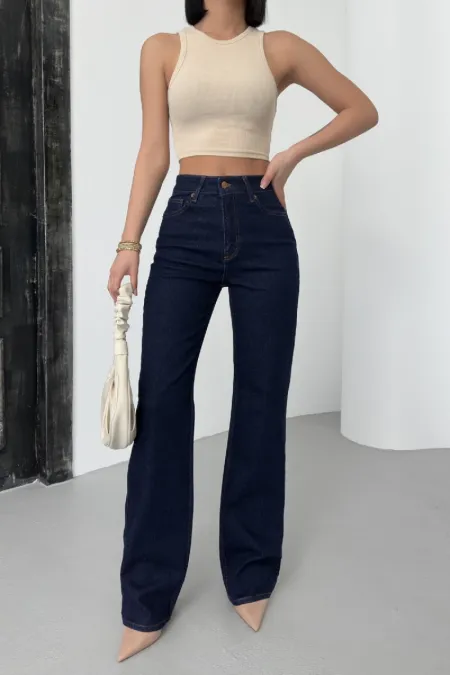 Yüksel Bel Straight Kot Pantolon 7033-17-(28-33)