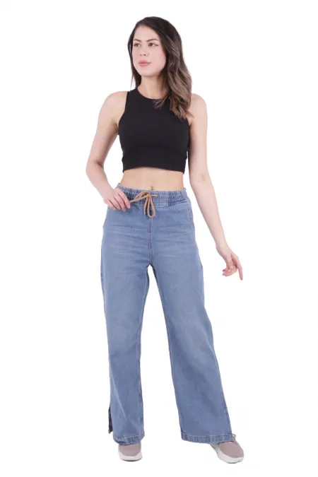 Beli Lastikli Yırtmaç Detaylı Pantolon 1717-06-(S-XL-6) Beli Lastikli Yırtmaç Detaylı Pantolon 1717-06-(S-XL-6)