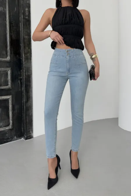 Darted Skinny Jeans 7053-42-(27-32)