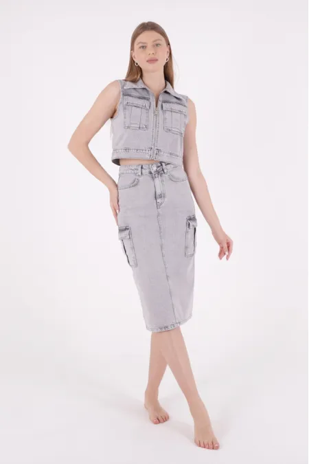 Kargo Cepli Kot Etek 1023-32-(S-L-5) Kargo Cepli Kot Etek 1023-32-(S-L-5)