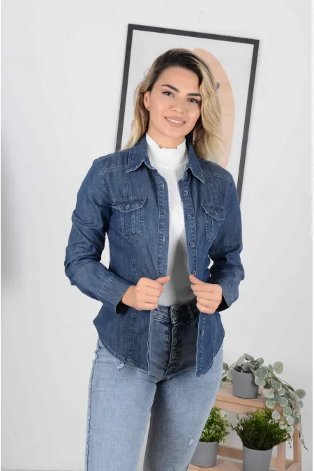 Çift Cepli Kot Gömlek  501-26-(S-XL)
