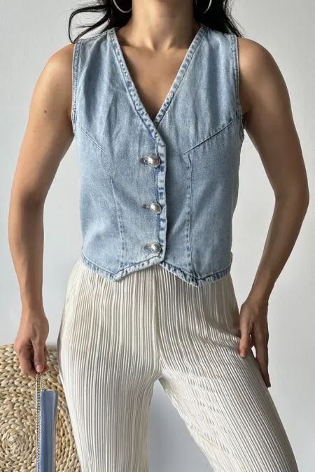 Düğmeli Yelek  6070-14-(S-XL-6)
