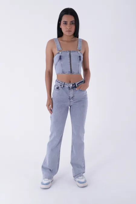 Dikişsiz Paça Bol Paça Relax Kot Pantolon 1726-08-(26-31) Dikişsiz Paça Bol Paça Relax Kot Pantolon 1726-08-(26-31)