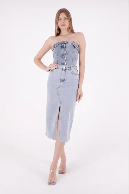 Uzun Kot Etek 1022-08-(S-XL-6) Uzun Kot Etek 1022-08-(S-XL-6)