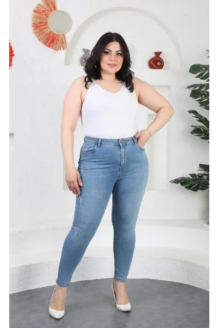 Yıpratmalı Kot Pantolon  519-15-(33-42)
