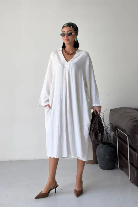 Kemerli Oversize Elbise HS3080-51-(S-L-3)