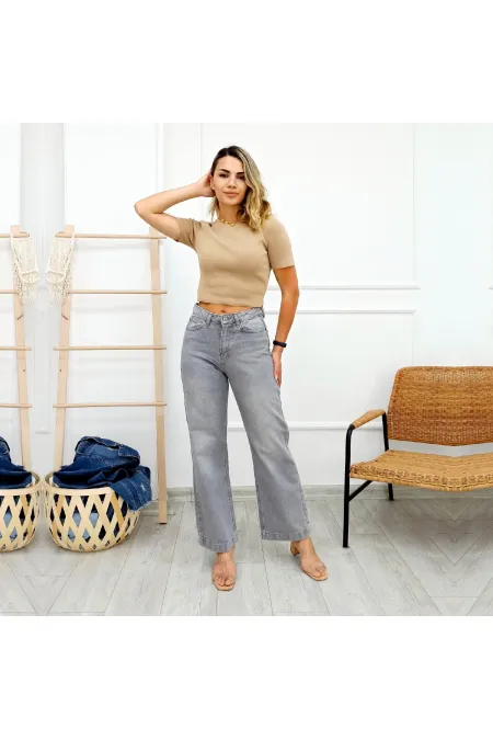 Bol Paça Relax Kot Pantolon  718-22-(27-32)
