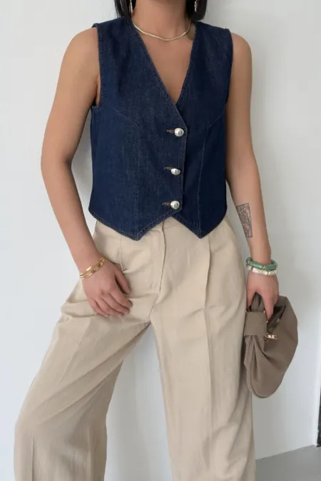 Düğmeli Yelek 6070-17-(S-XL-6)