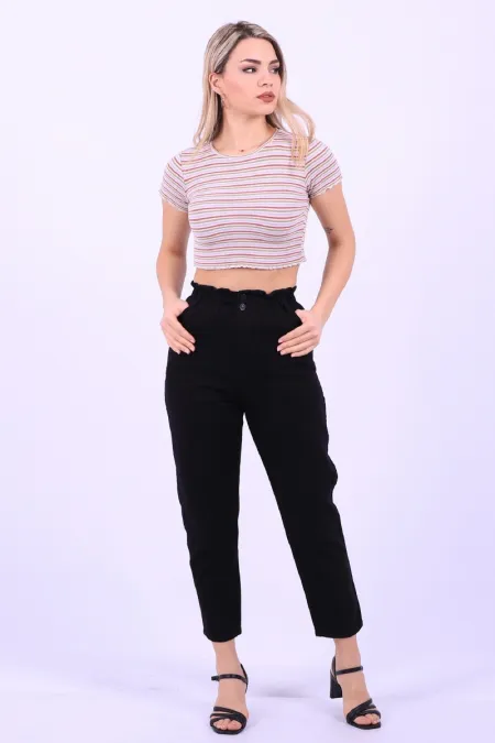 Beli Lastikli Kot Pantolon 759-07-(27-32) Beli Lastikli Kot Pantolon 759-07-(27-32)