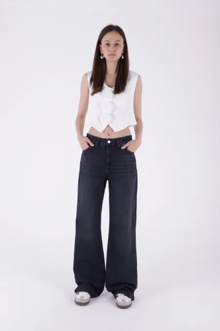 Bol Paça Baggy Relax Kot Pantolon  7031-19-(26-31)