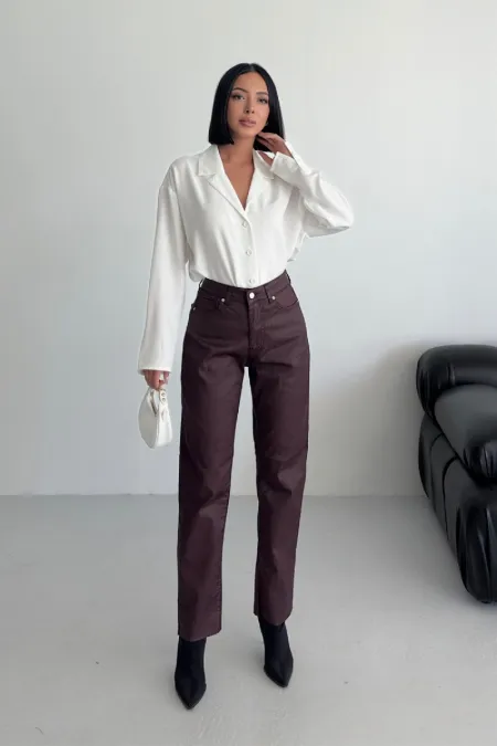 Mom Fit Jean 7072-82-(27-32) Maroon