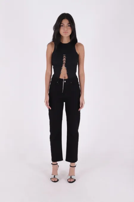 Dikişsiz Paça Mom Fit Kot Pantolon 764-07-(26-29) Dikişsiz Paça Mom Fit Kot Pantolon 764-07-(26-29)