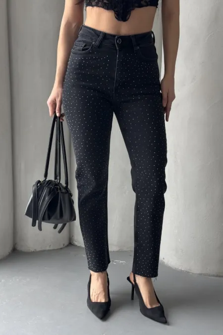 Serpme Yıldızlı Kot Pantolon 7040-23-(26-31) Serpme Yıldızlı Kot Pantolon 7040-23-(26-31)