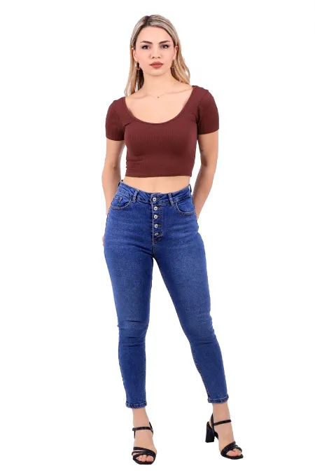 Önü 5 Düğmeli Skinny Kot Pantolon  755-06-(30-36)