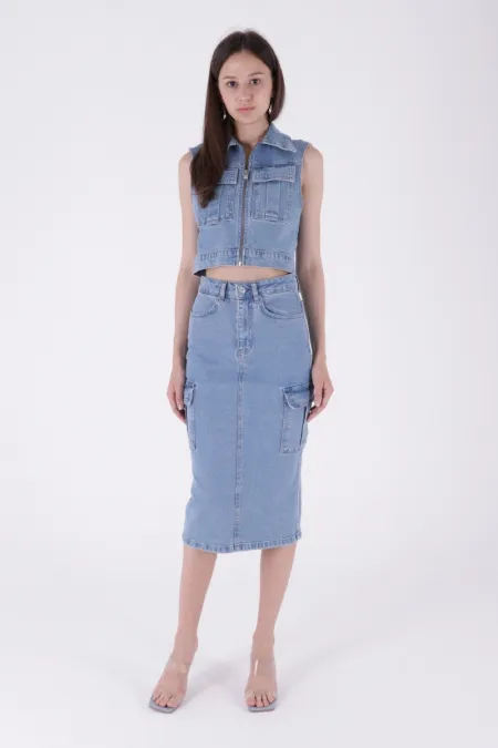 Kargo Cepli Kot Etek 1023-15-(S-XL-6) Kargo Cepli Kot Etek 1023-15-(S-XL-6)