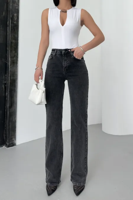 Yüksel Bel Straight Kot Pantolon 7033-33-(26-31)