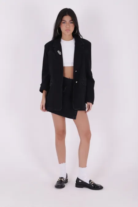 Double Breasted Buttoned Classic Blazer Jacket 6066-23-(S+L+4) Regular Anthracite Double Breasted Buttoned Classic Blazer Jacket 6066-23-(S+L+4) Regular Anthracite