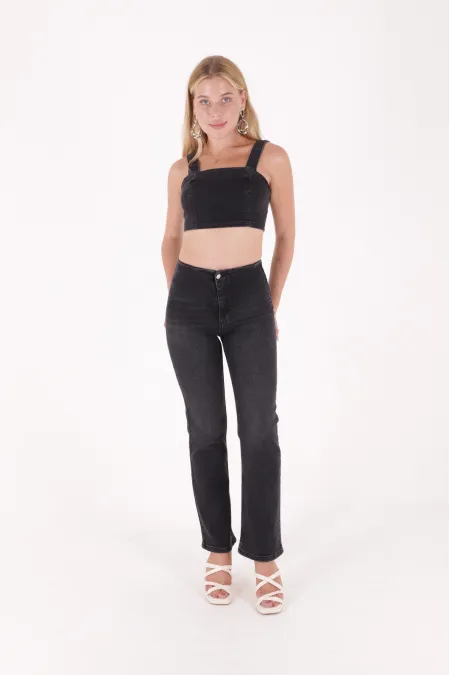 Cepsiz Pensli Bol Paça Kot Pantolon 1730-03-(28-33) Cepsiz Pensli Bol Paça Kot Pantolon 1730-03-(28-33)