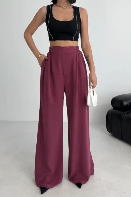 Lastikli Relax Keten Pantolon  HS706-95-(S-XL)