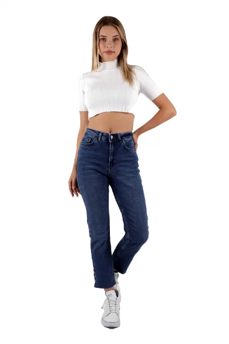 Paçasılı Mom Kot Pantolon  1794-01-(26-31)