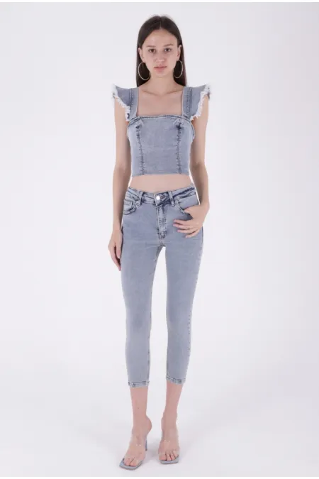 Kısa Boy Skinny Kot Pantolon 810-08-(28-33)