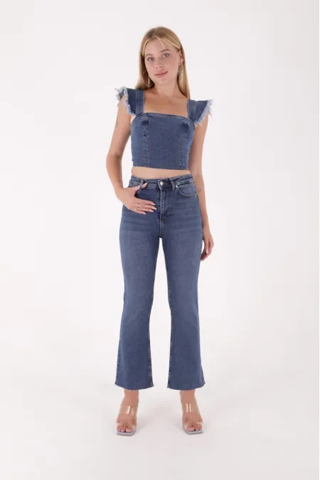 İspanyol Mom Fit Kot Pantolon  1706-01-(26-30)