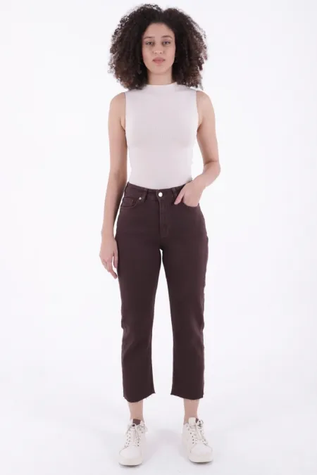 Dikişsiz Paça Mom Fit Kot Pantolon 764-78-(32-34-3) Dikişsiz Paça Mom Fit Kot Pantolon 764-78-(32-34-3)