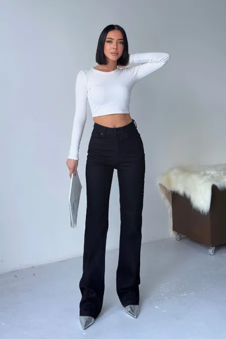 Dikişli Paça Bol Paça Relax Kot Pantolon 7026-07-(24-25-6) Dikişli Paça Bol Paça Relax Kot Pantolon 7026-07-(24-25-6)