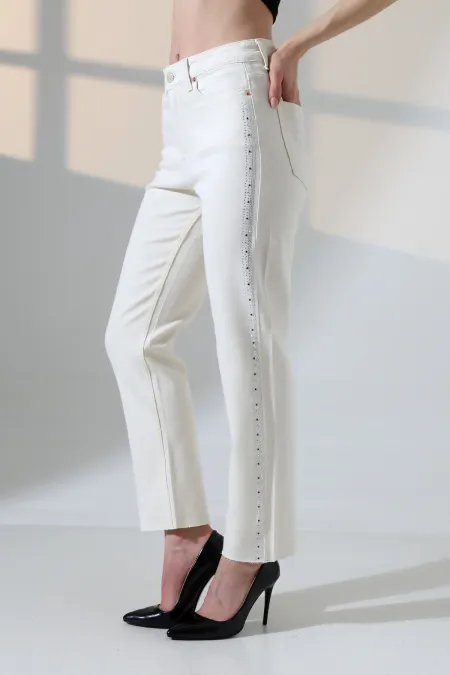 Side Embellished Jeans 7110-80-(28-33) Natural Side Embellished Jeans 7110-80-(28-33) Natural