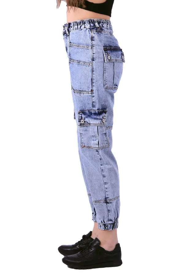 Parçalı Jogger Pantolon 924-08-(S-XL-6-2) Parçalı Jogger Pantolon 924-08-(S-XL-6-2)