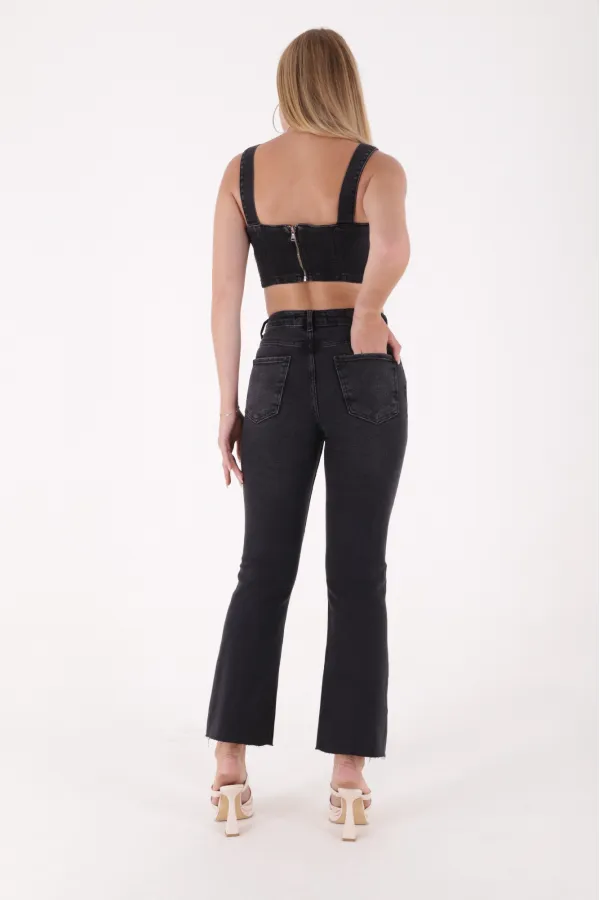 İspanyol Mom Fit Kot Pantolon  1706-03-(26-30-5)