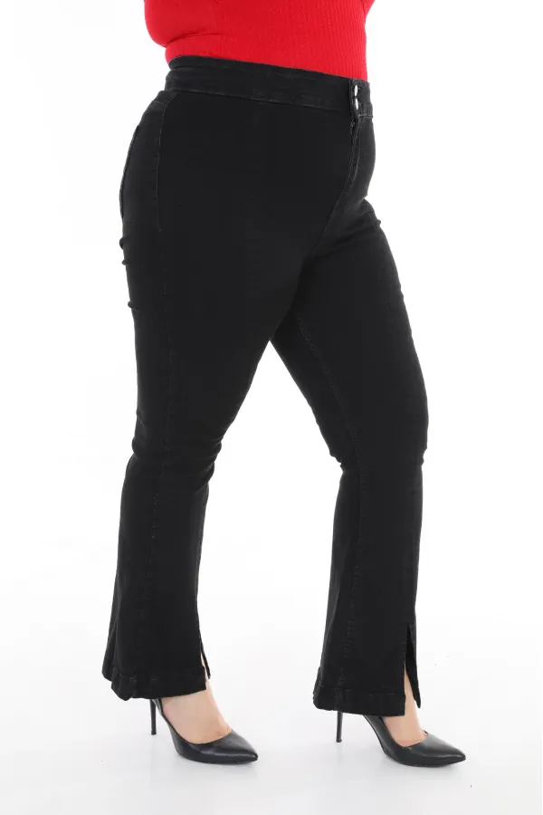 Dizden Yırtmaç Detaylı İspanyol Pantolon 700-03-(30-36) Dizden Yırtmaç Detaylı İspanyol Pantolon 700-03-(30-36)